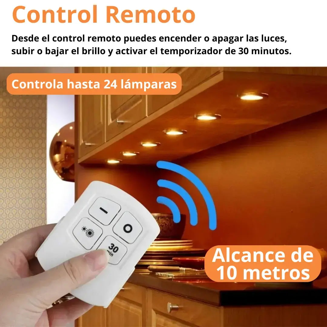 🛍️¡Promo 6x1 por Tiempo Limitado! KIT Lámparas LED Inalámbricas con Control Remoto –🛍️