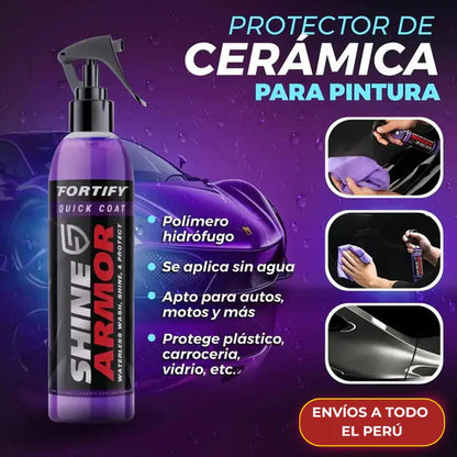 AutoShine™ - Spray Premium Cerámico CERA RESTAURADORA DE PINTURA, BRILLO Y ELIMINA RASGUÑOS