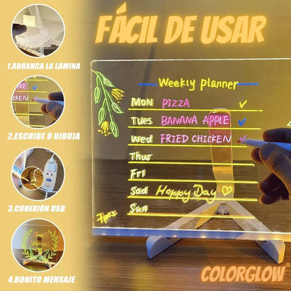 Pizarra Acrílica Mágica Glow