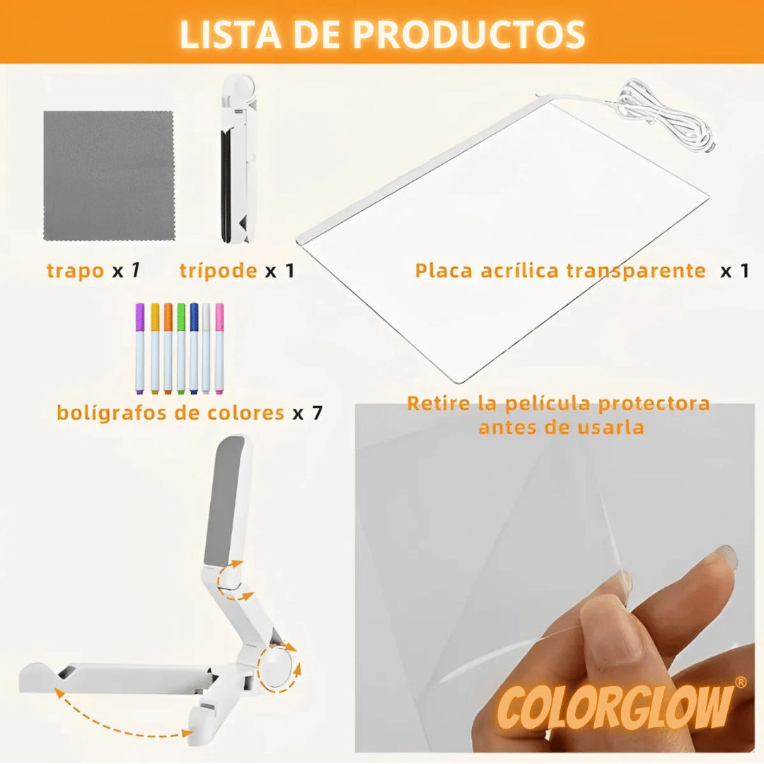 Pizarra Acrílica Mágica Glow