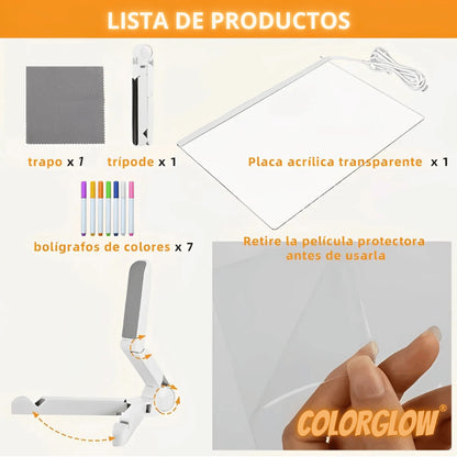 Pizarra Acrílica Mágica Glow