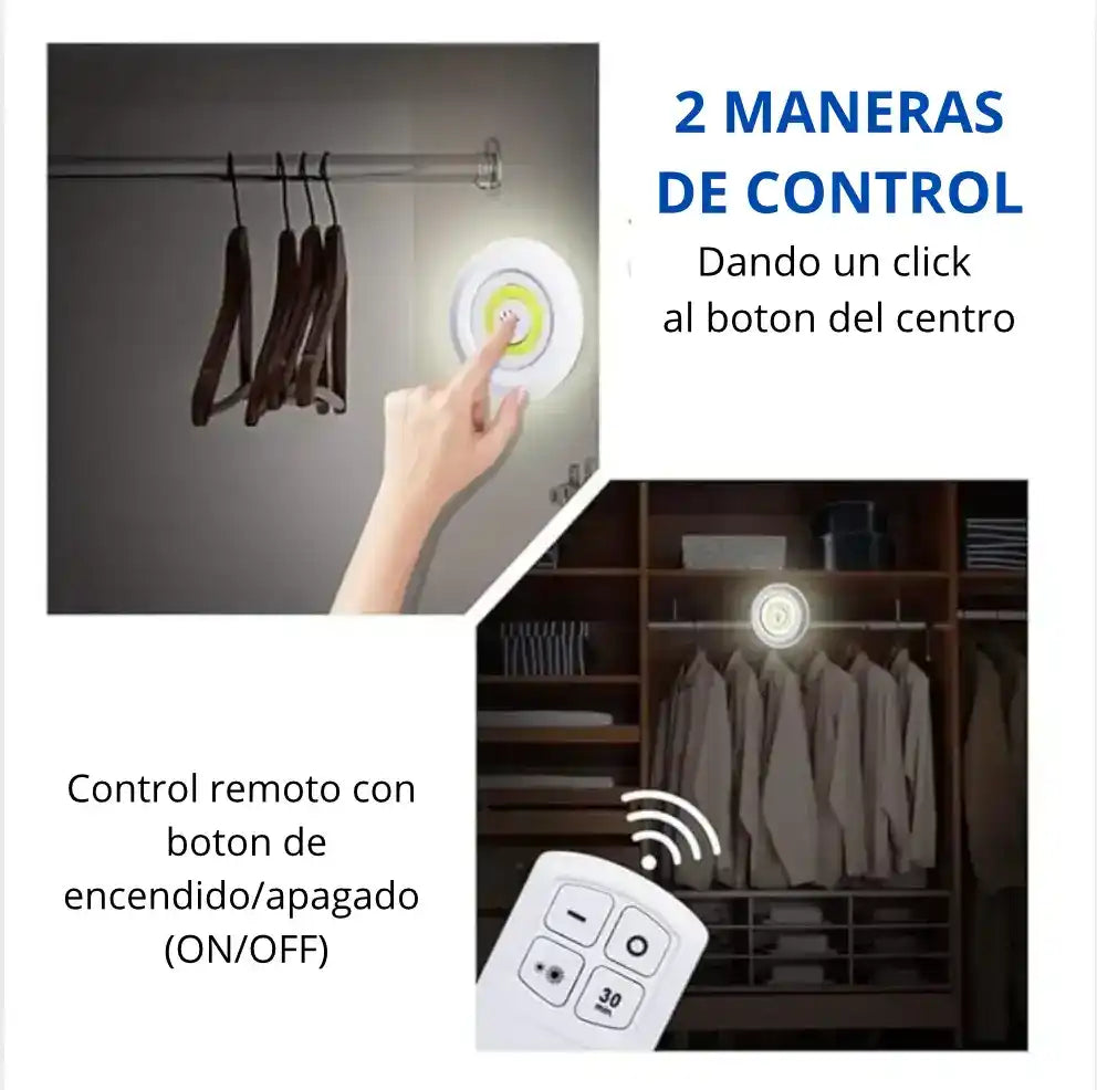🛍️¡Promo 6x1 por Tiempo Limitado! KIT Lámparas LED Inalámbricas con Control Remoto –🛍️