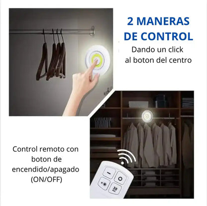 🛍️¡Promo 6x1 por Tiempo Limitado! KIT Lámparas LED Inalámbricas con Control Remoto –🛍️