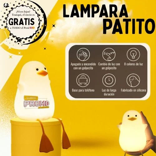 🦆Lámpara Patito Multicolor | ¡La Luz Más Tierna Para Tus Noches!