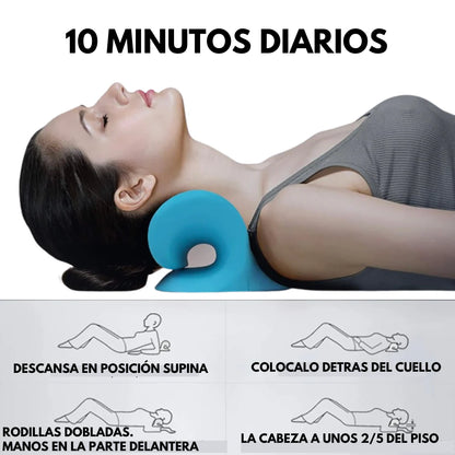 Almohada quiropráctica: Dispositivo de tracción cervical para alivio del malestar