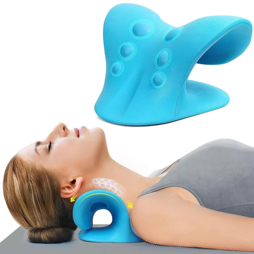 Almohada quiropráctica: Dispositivo de tracción cervical para alivio del malestar