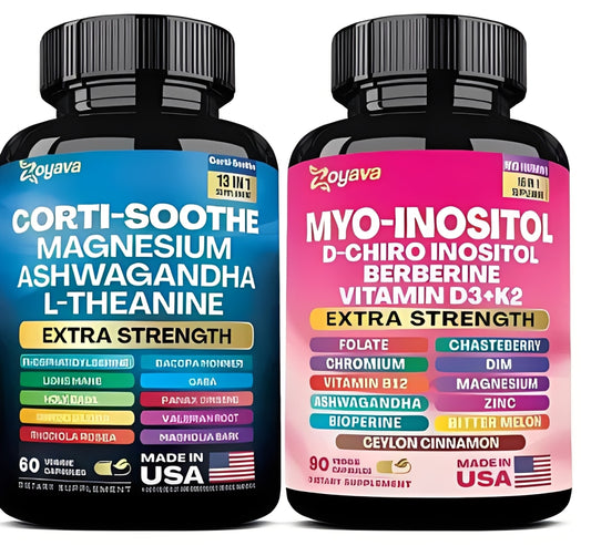 Cortisol + Inositol, apoyo diario contra el estrés y para la energía, 60+90 cápsulas