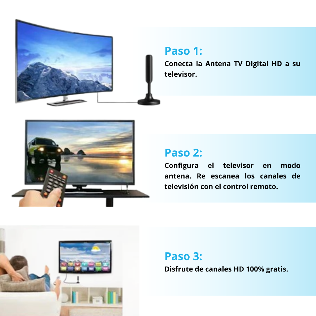 Disfruta más de 1000 canales sin pagar mensualidades