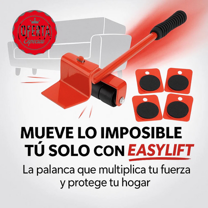 Deslizador de Muebles | 4 Bases con Ruedas + Levantador