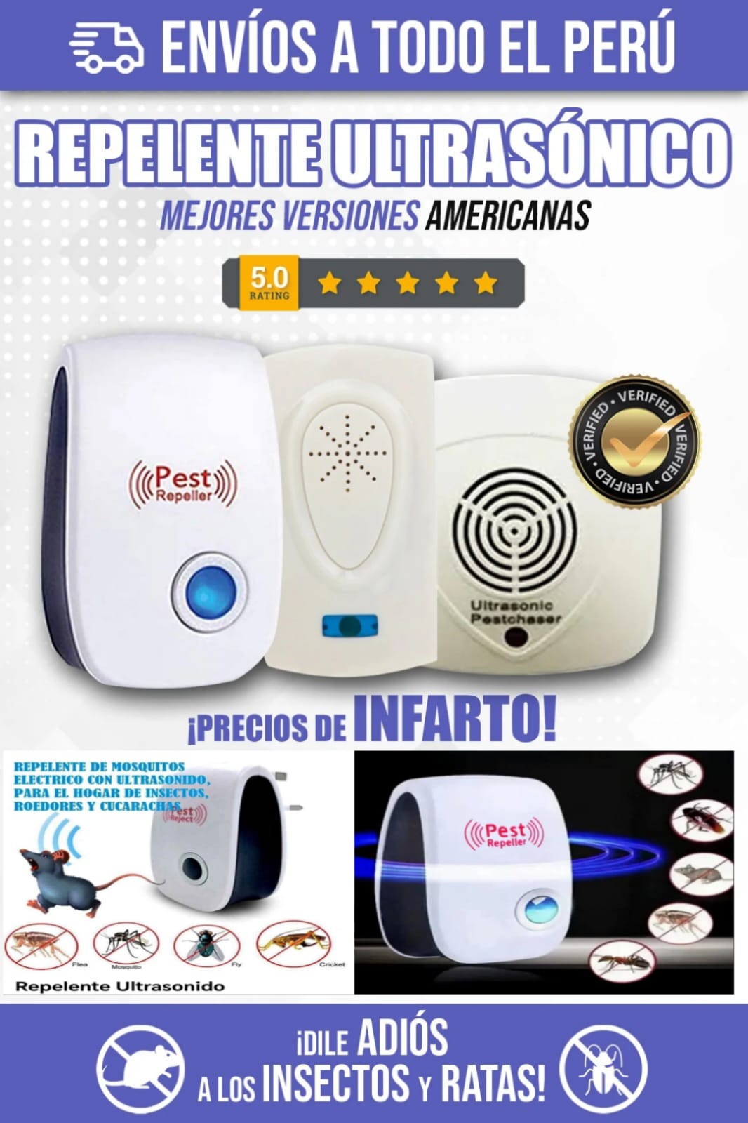 🛍️Repelente Ultrasónico | Despídete de Plagas Sin Químicos🛍️