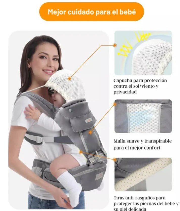CARGADOR ERGONÓMICO CON SOPORTE LUMBAR MULTIFUNCIONAL PARA BEBÉ