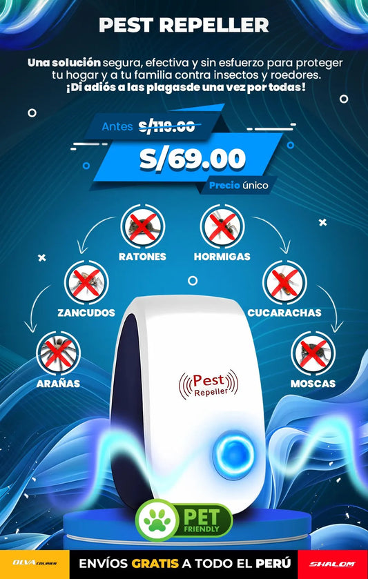 🛍️Repelente Ultrasónico | Despídete de Plagas Sin Químicos🛍️